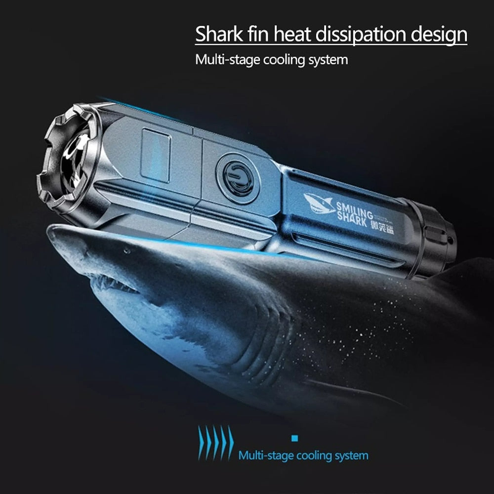 Small-Size SMILING SHARK Flashlight (T6) – Outdoors And Recreation