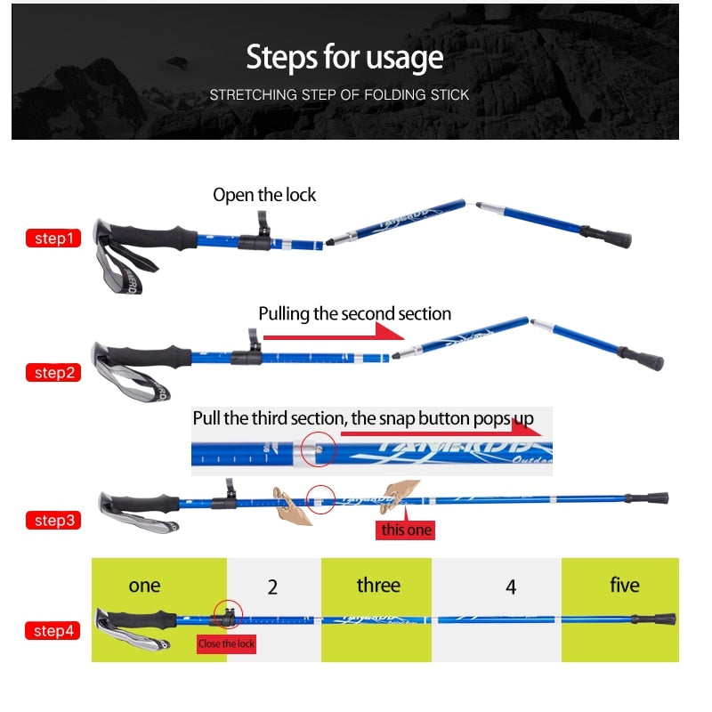 Fold Walking Sticks (1pair)