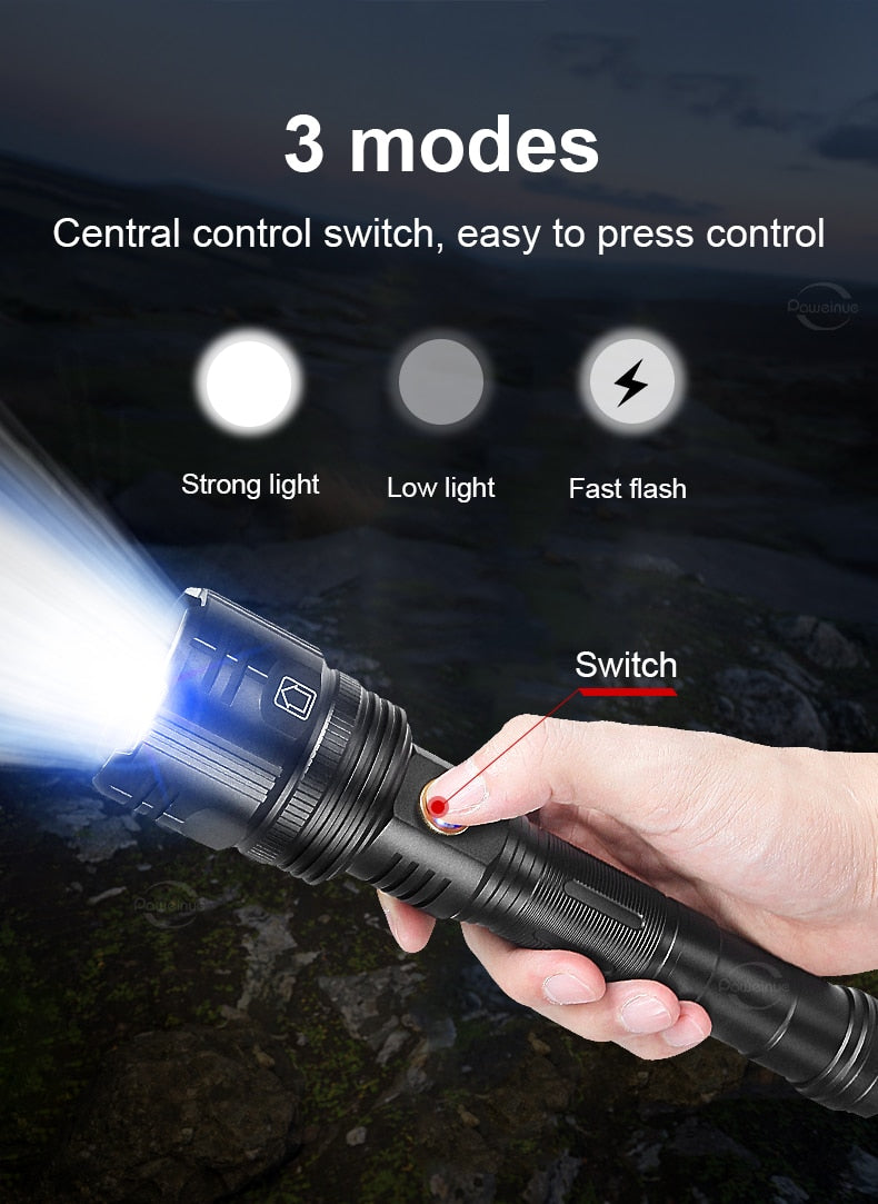 Full-Size,  Long-shot LED Flashlight