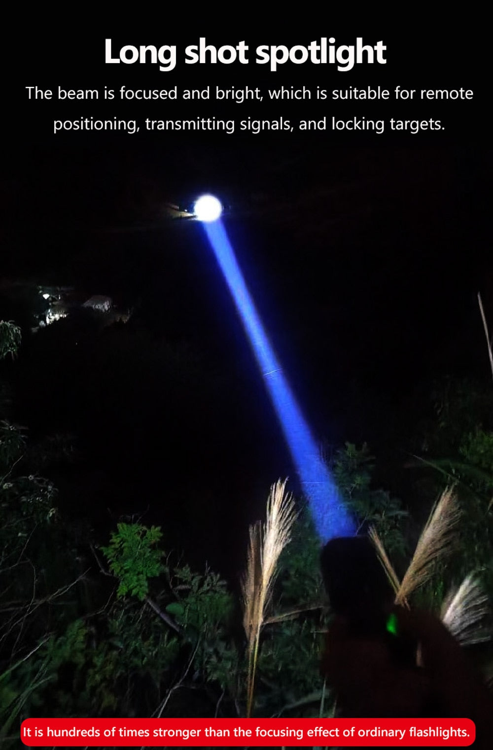 Full-Size,  Long-shot LED Flashlight