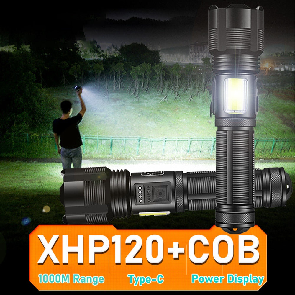 Mid-Size COB Led Flashlight (XHP 120+COB)