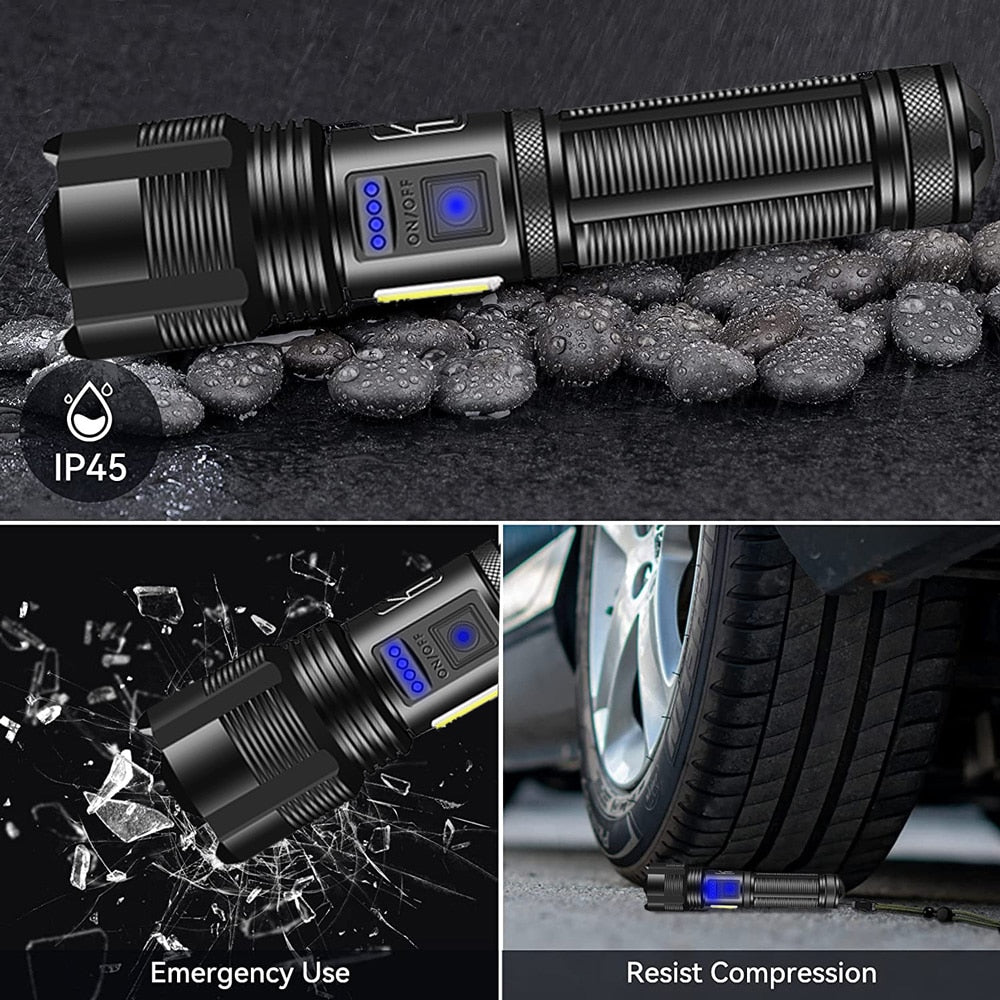 Mid-Size COB Led Flashlight (XHP 120+COB)